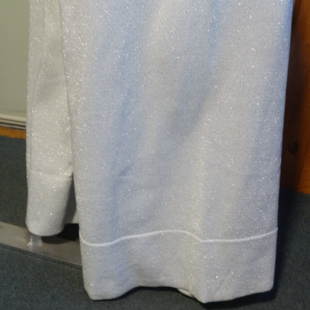 NEW PILCRO Anthropologie Silver Wide-Leg Knit Sweater Pull On Pants MEDIUM, $98 - Picture 4 of 10